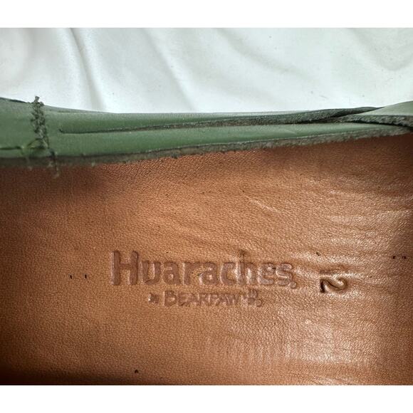 Huaraches by BearPaw Womens Leather Slip On Sandals Military Green 12 - Picture 14 of 16